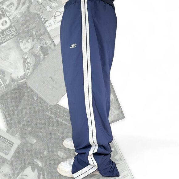 Y2k Baggy Reebok Striped Track Pants - Picture 5 of 8